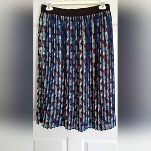 mark. Women's Multicolor Abstract Pleated Midi Skirt